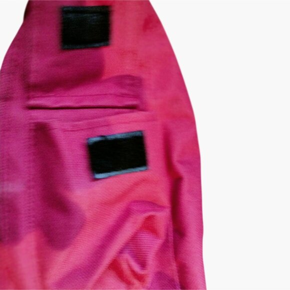 Red Canvas Drawstring Tote Bag Beachy Coastal - Picture 7 of 9